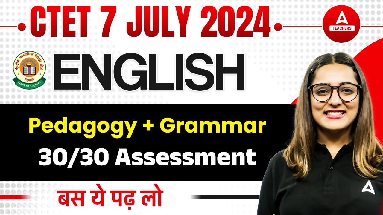 CTET English Pedagogy+Grammar 2024 | CTET English Questions By Nidhi ...