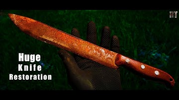 Huge Butcher Knife Restoration - Razor Sharp Knife