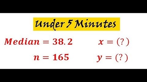 Median Two missing frequencies x and y