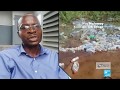 Rivers in Kinshasa, DR Congo, are clogged with plastic