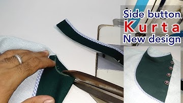 Latest side button kurta design | Sew a men kurta design