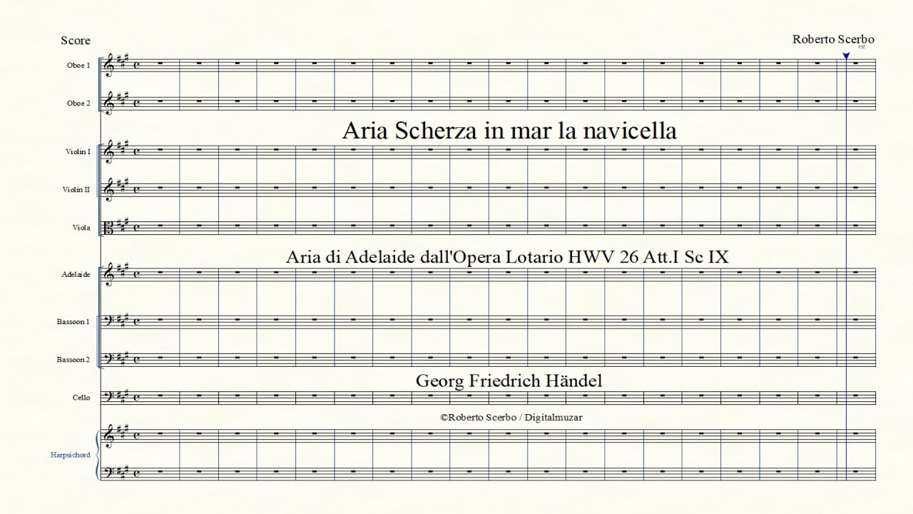 Aria Scherza in mar la navicella - Opera Lotario - OV - GF Händel