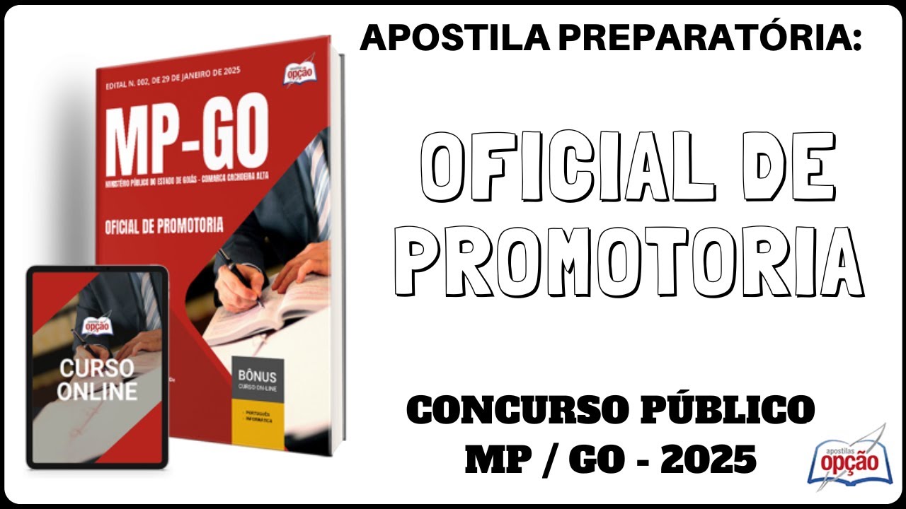 Apostila Oficial de Promotoria - Concurso Público MP / GO - 2025