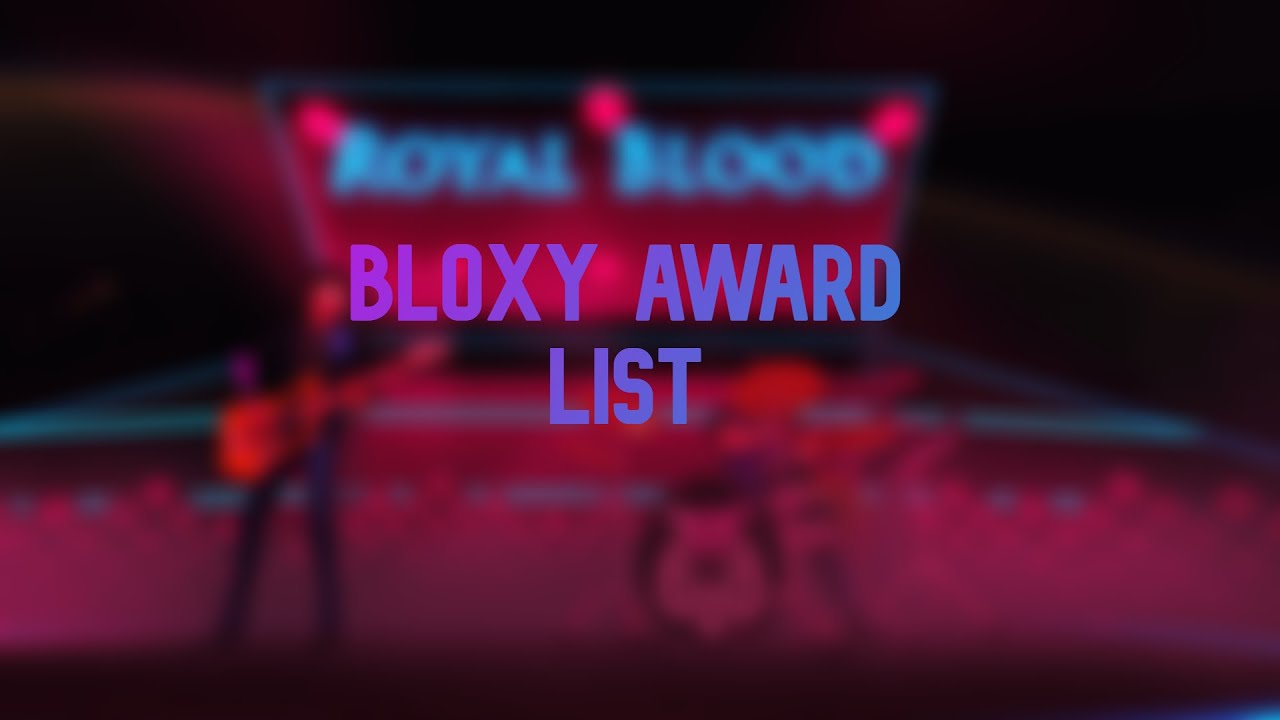 Bloxy awards list YouTube