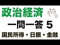 高校政治経済一問一答聞き流し問題集【5/国民所得・日銀・金融】