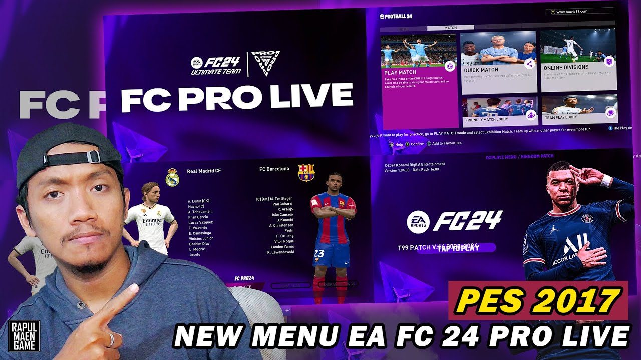 PES 2017 NEW MENU EA FC 24 PRO LIVE EDITION by DzPlayZ - PES 2017 PC ...