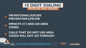 Missouri and Kansas residents move to 10 digit dialing