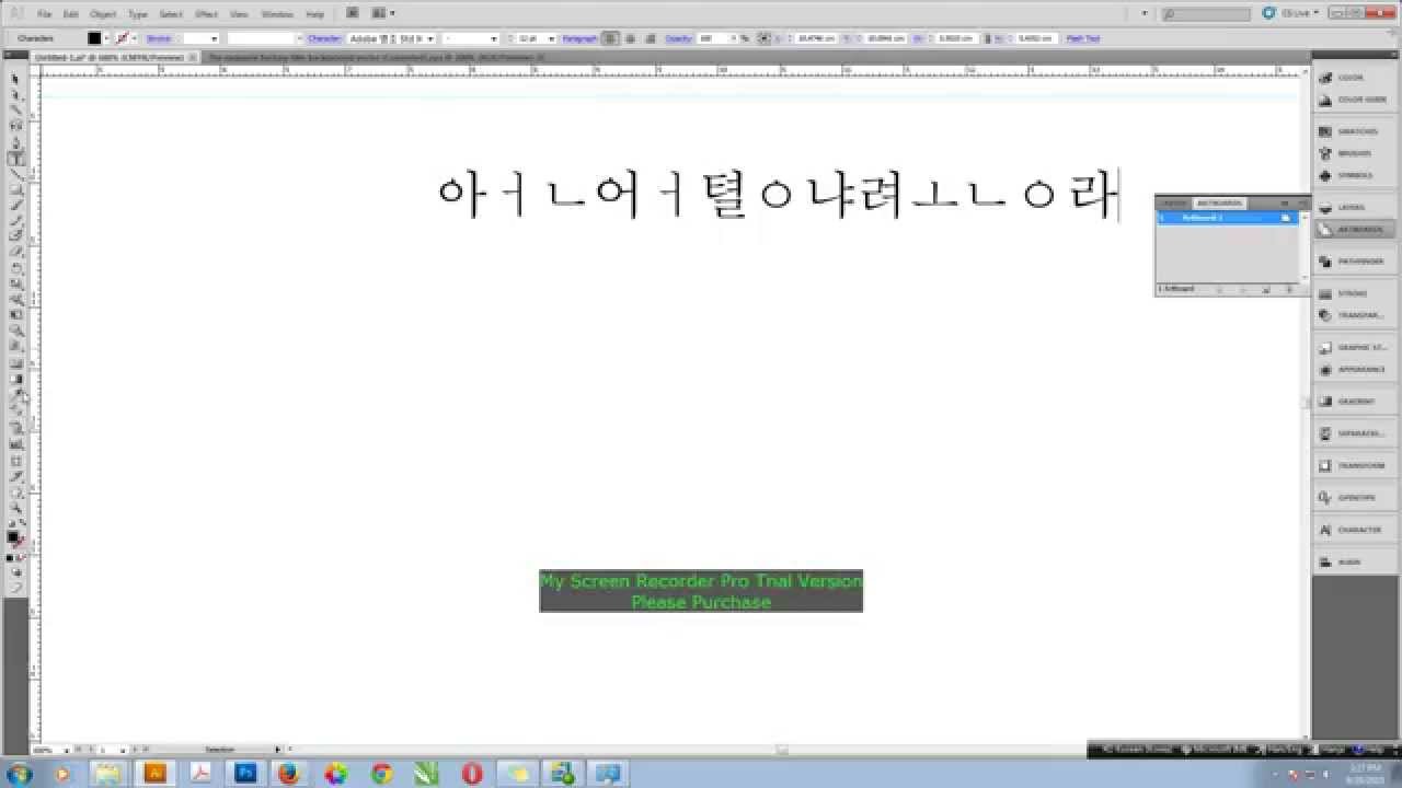 korean font windows 7