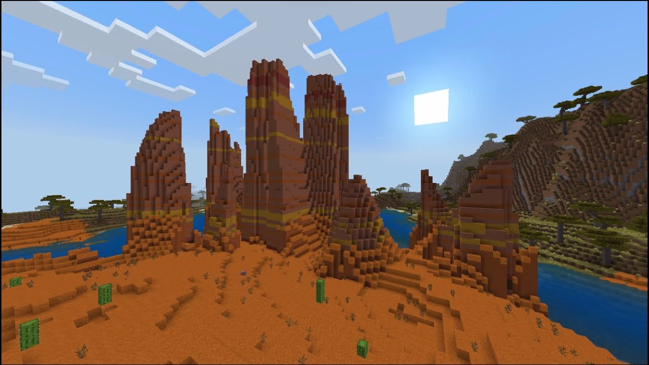 Peaceful Mesa Mountains & Savanna | Minecraft Ambience - YouTube