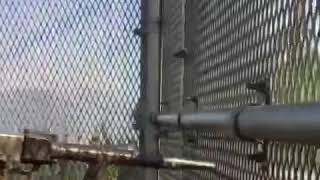 SCE maintenance crews putting out fire before it hits substation