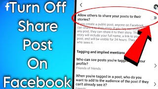 Turn Off Share Post On Facebook!