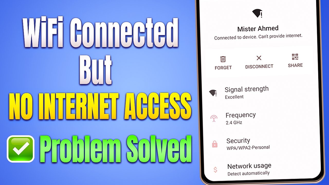 WiFi Connected But No Internet Access in Mobile – Here's the Real Fix!
