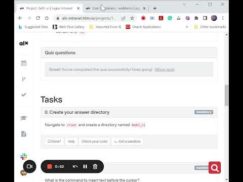 How to create a directory named 0x03 vi in Ubuntu   shell  Containers   webterm