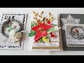 Diy christmas holiday cards with napkins decoupage simple  easy tutorial