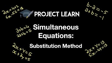 Simultaneous Equations: Substitution Method Examples (Part 2/3) | Project Learn