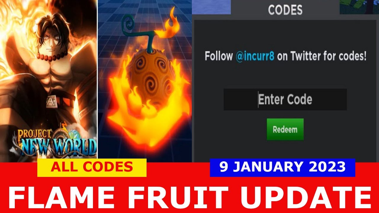 NEW UPDATE [🔥FLAME FRUIT] Project New World ROBLOX, ALL CODES
