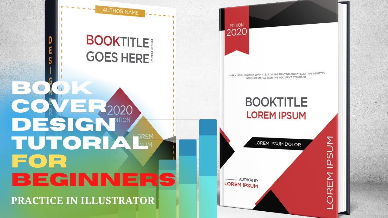 BOOK COVER DESIGN TUTORIAL FOR BEGINNERS I PRACTICE IN ILLUSTRATOR ...