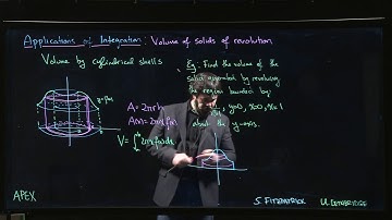 Applications of Integration: Volume by cylindrical shell - 02. Example 1