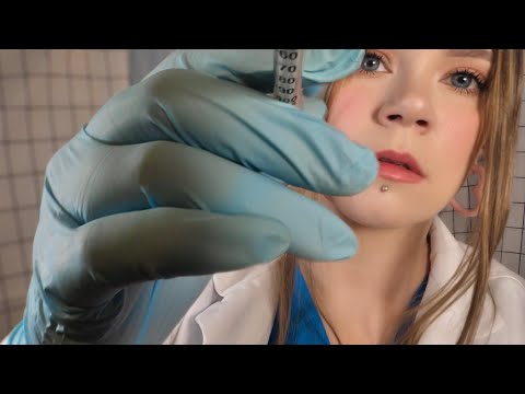 ASMR Dermatologist Facial Symmetry Exam & Botox Treatment | Face Measuring