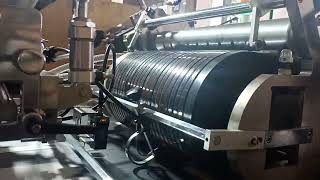 Double lane high speed window patching machine testing run before delivery