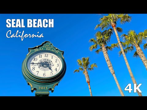 Seal Beach, Orange County, California USA - Travel Walking Tour - 2021 - 4K