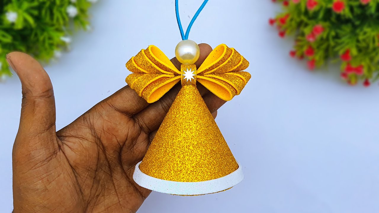 DIY Foamiran Christmas Angel Making Tutorial Handmade Christmas Tree