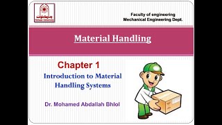 Materials Handling equipment Introduction