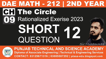 DAE MATH 212 Chapter 9 Short Question 12 | Sir Muhammad