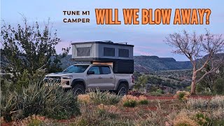 Tune M1 Truck Camper Review - How Well Does it Handle Wind While Camping? by Drifter Journey 3,294 views 1 month ago 4 minutes, 7 seconds