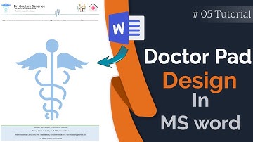 Doctor pad Design || How to design doctor prescription pad in MS word ||