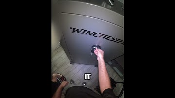 Opening Winchester gun safe after the safe was delivered with broken handle.