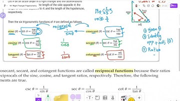 Pre Calculus - 4.1: Right Triangle Trigonometry (P1)