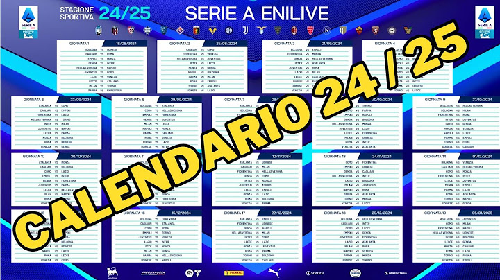 SERIE A Il Nuovo Calendario della Enilive 2024 / 2025 CALENDARIO COMPLETO PROSSIMO TURNO 24/25