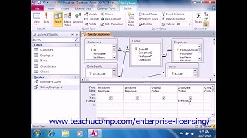 Microsoft Office Access Tutorial 2010 Advanced Queries Lesson 8.1 Employee Group Training