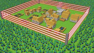 LASER PROTECTION OF THE VILLAGE FROM ARMY ZOMBIES! Zombie vs Villager