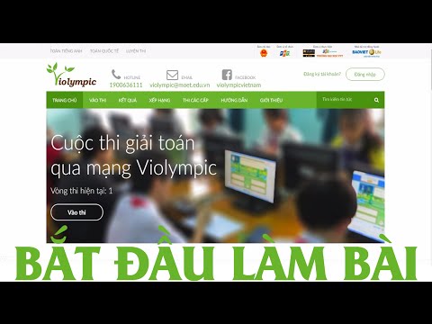 Hướng dẫn Bắt đầu làm bài thi trên Violympic