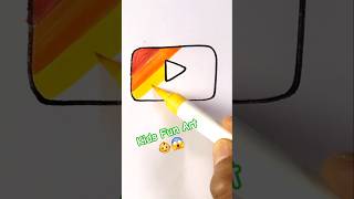 Rainbow 🌈 coloring kids art | Youtube logo coloring #shorts #ytshorts #coloring #kidsart