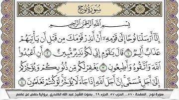 سورة نوح مكتوبة عبد الله الكندري