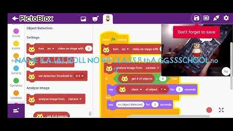 Artificial Intelligence-Object Detection-Pictoblox
