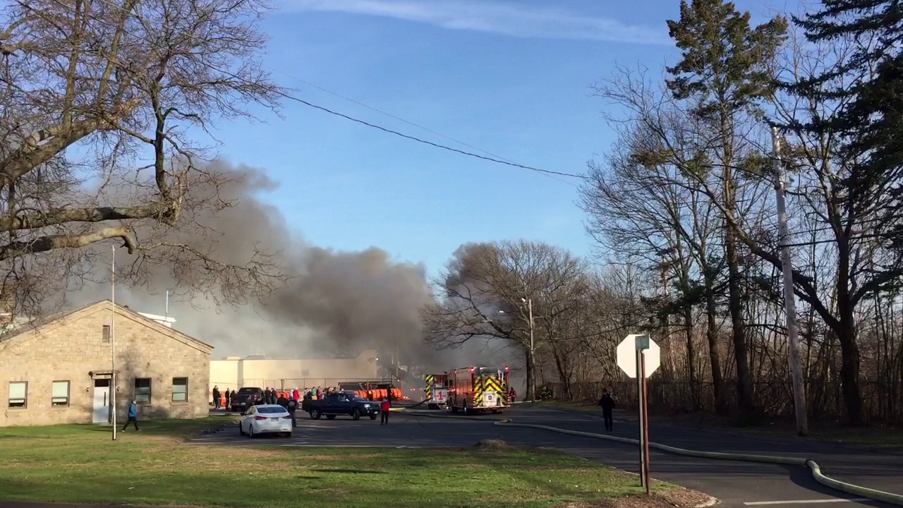 Brush Fire at Raybestos Brakettes softball field on Frog Pond Lane in