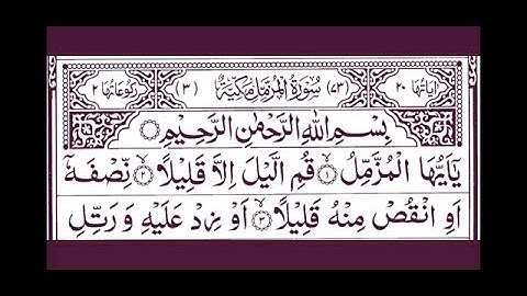 073 Al Muzzammil | سورة المزمل | by Sheikh Yasser Sarhan Eldeeb | with arabic text