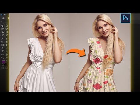 How to Add Patterns to Clothing in Photoshop | Putting Any Design on a Dress using Photoshop