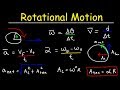 Rotational motion physics basic introduction angular velocity  tangential acceleration