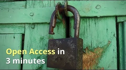 Research in 3 Minutes: Open Access