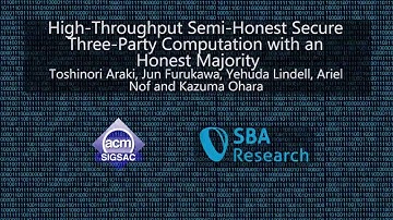 CCS 2016 - High-Throughput Semi-Honest Secure Three-Party Computation with an Honest Majority