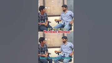 Congrats  𝐒𝐚𝐫𝐚𝐭𝐡𝐢 for getting placed as 𝐌𝐞𝐫𝐧 𝐒𝐭𝐚𝐜𝐤 𝐃𝐞𝐯𝐞𝐥𝐨𝐩𝐞𝐫 | Besant Technologies Velachery Review