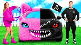 Roze Auto vs Zwarte Auto Uitdaging