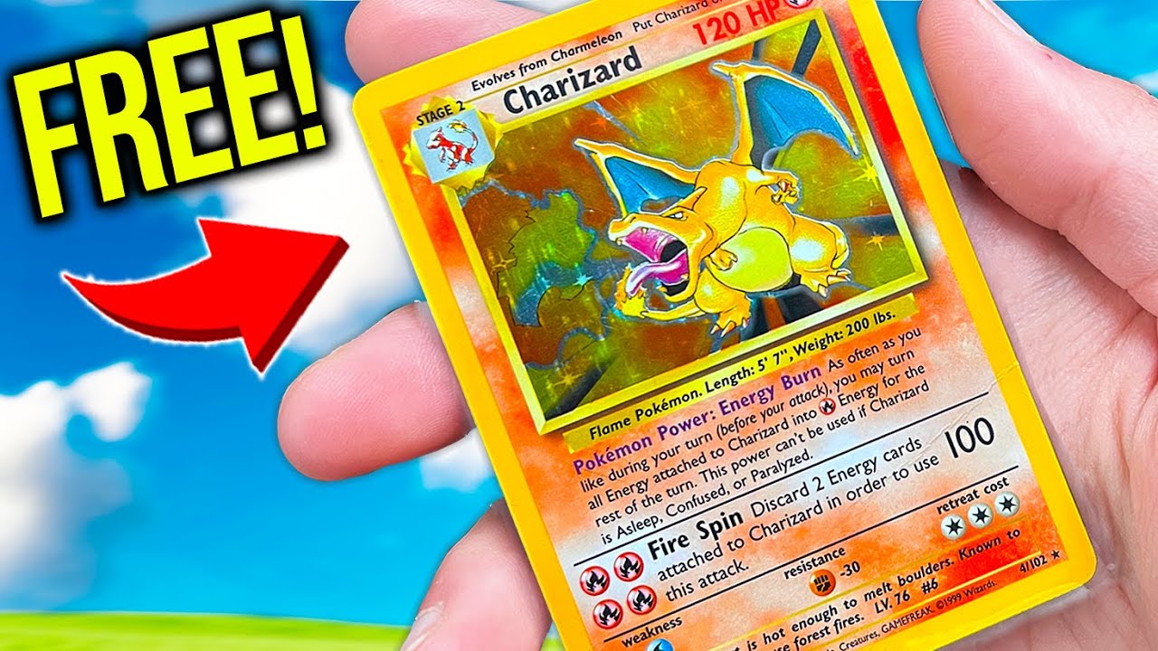 FREE Base Set CHARIZARD Giveaway! Live Pokémon Cards Opening! - YouTube
