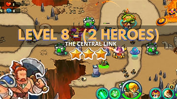 King of Defense: Level 8 (2 HEROES) / THE CENTRAL LINK / with basic heroes