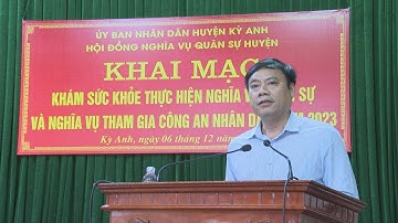 Kỳ Anh khai mạc khám sức khỏe thực hiện nghĩa vụ quân sự, công an nhân dân năm 2023